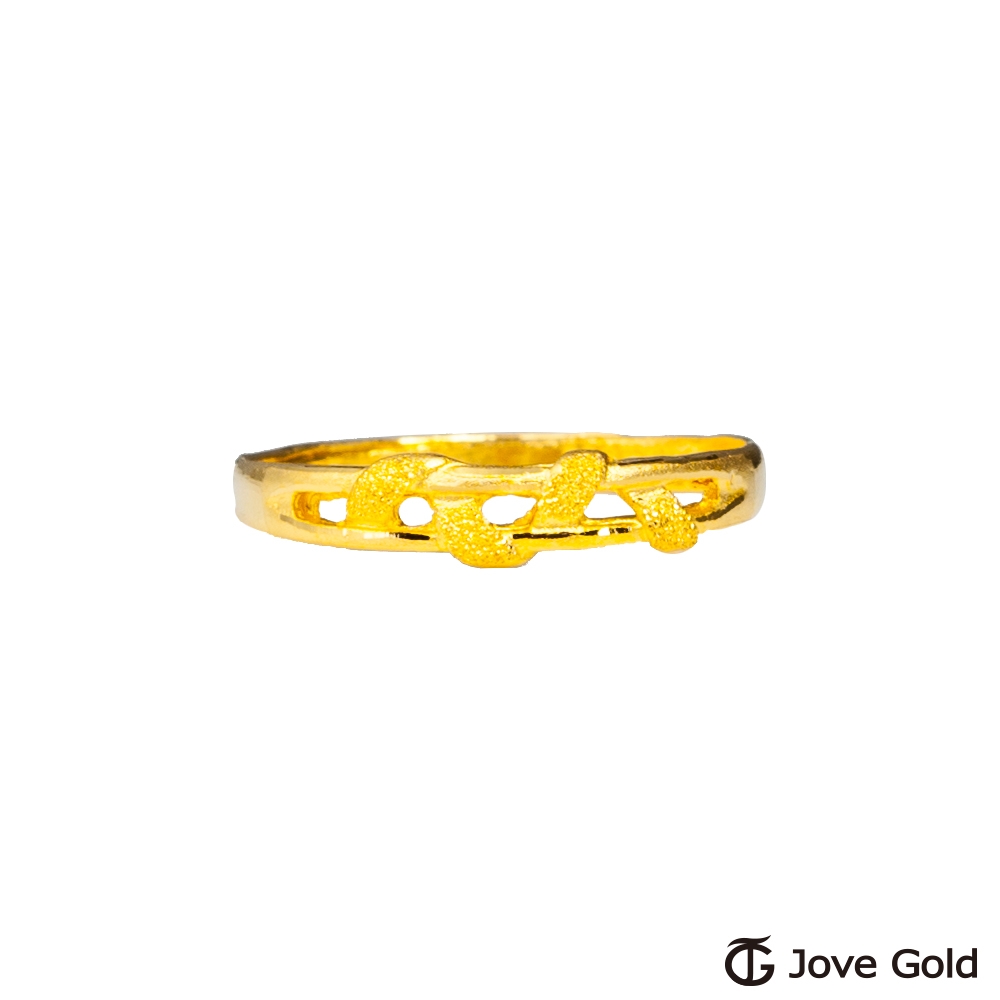 JoveGold漾金飾 交疊的愛黃金戒指