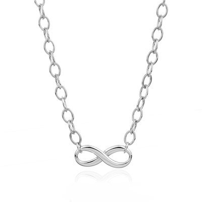 Tiffany&Co. INFINITY 無限符號 925純銀鏈環項鍊