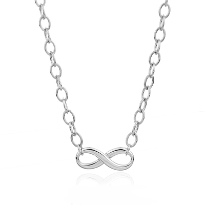 Tiffany&Co. 蒂芙尼 INFINITY 無限符號 925純銀鏈環項鍊