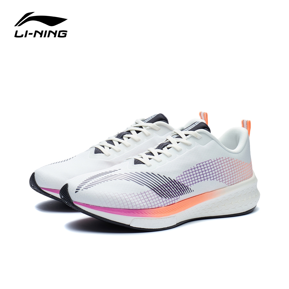 LI-NING 李寧 赤兔5PRO男子反光支撐穩定競速慢跑鞋 標準白(ARMR015-1)