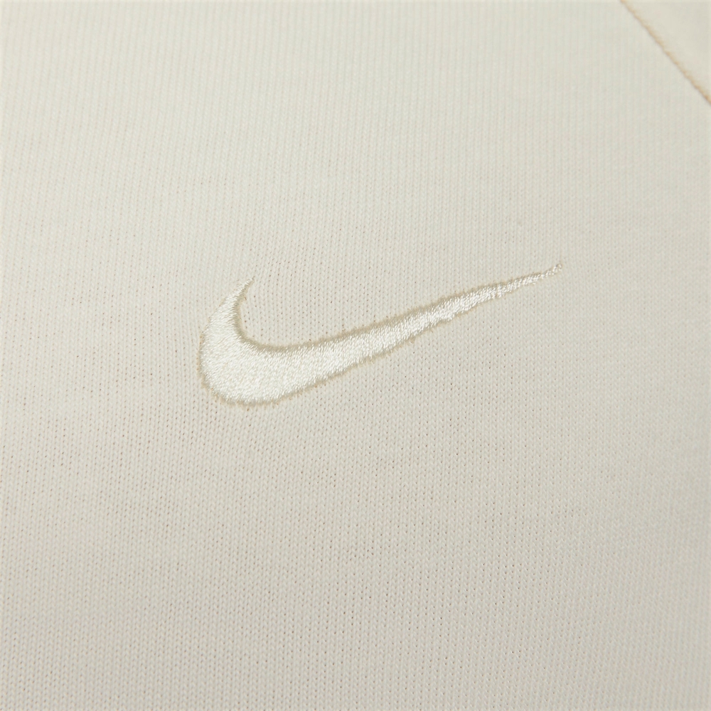 Nike 短袖NSW Swoosh 男款象牙白黑重磅大勾寬鬆純棉刺繡小勾FB7872-113