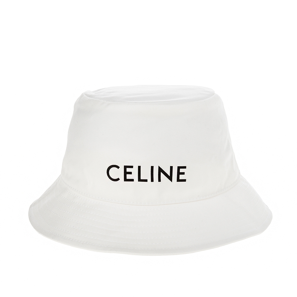 CELINE 新款CELINE棉質GABARDINE混紡漁夫帽(白色) | 精品服飾/鞋子