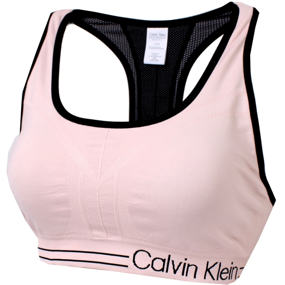 【Calvin Klein】ck機能速乾兩面穿無襯墊運動內衣(粉色)