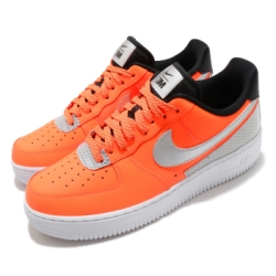 Nike 休閒鞋 Air Force 1 07 3M 男鞋 基本款 簡約 AF1 反光 皮革 穿搭 橘 銀 CT2299800