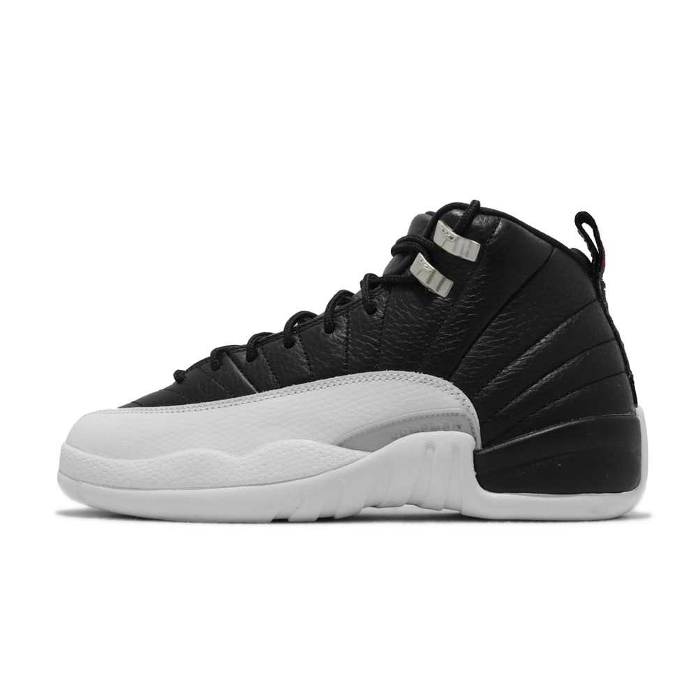 Nike 籃球鞋Air Jordan 12 Retro GS 大童季後賽女鞋黑白153265006