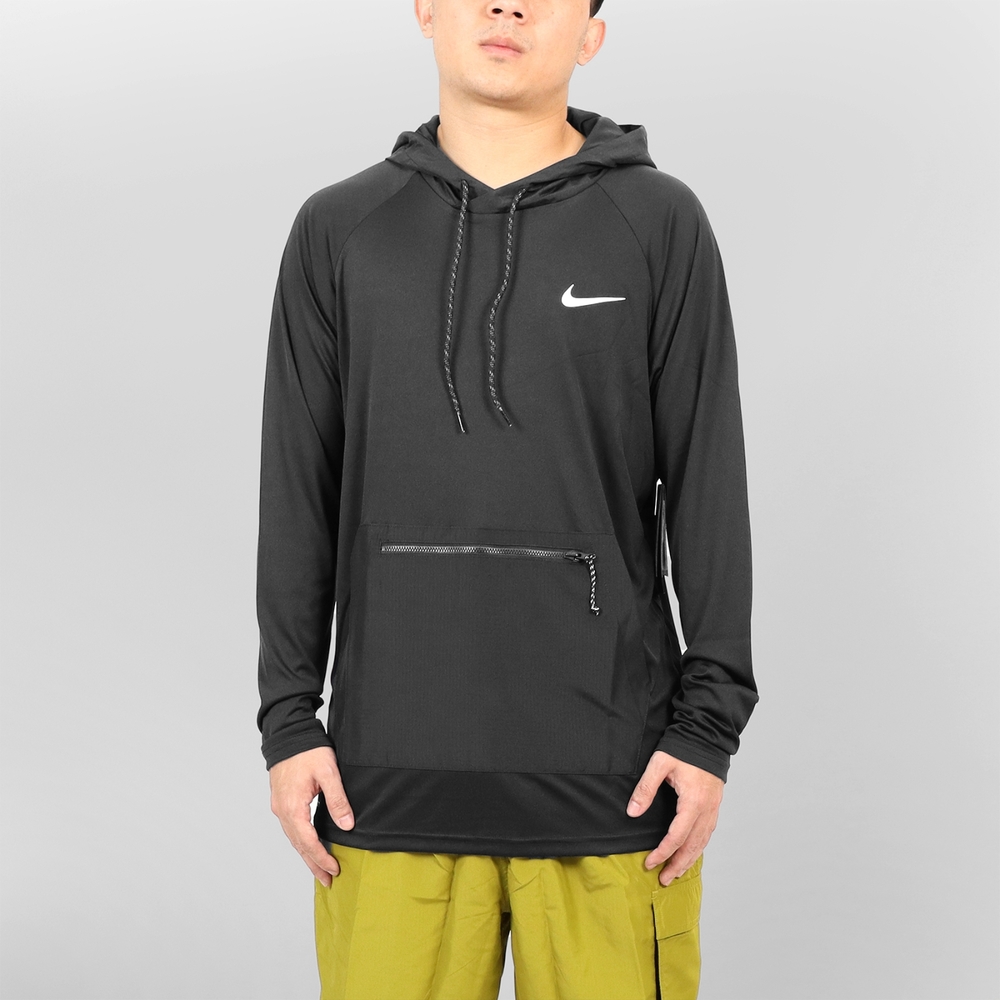 Nike 防曬衣Packable Hoodie 男款黑連帽長袖抗UV Dri-FIT 快乾NESSD656