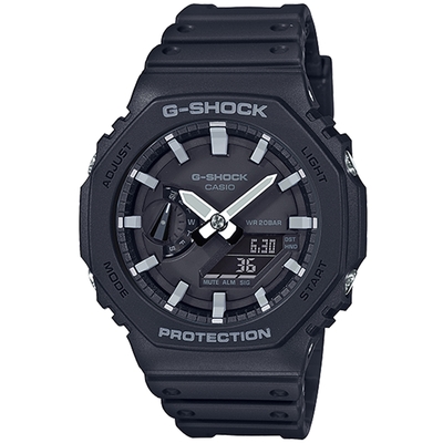 CASIO 卡西歐 G-SHOCK 八角防護結構雙顯手錶(GA-2100-1A)