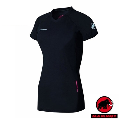 瑞士 MAMMUT 長毛象 MTR 71 T-Shirt Women 女款 無著感。機能型排汗彈性短袖舒適短T_黑