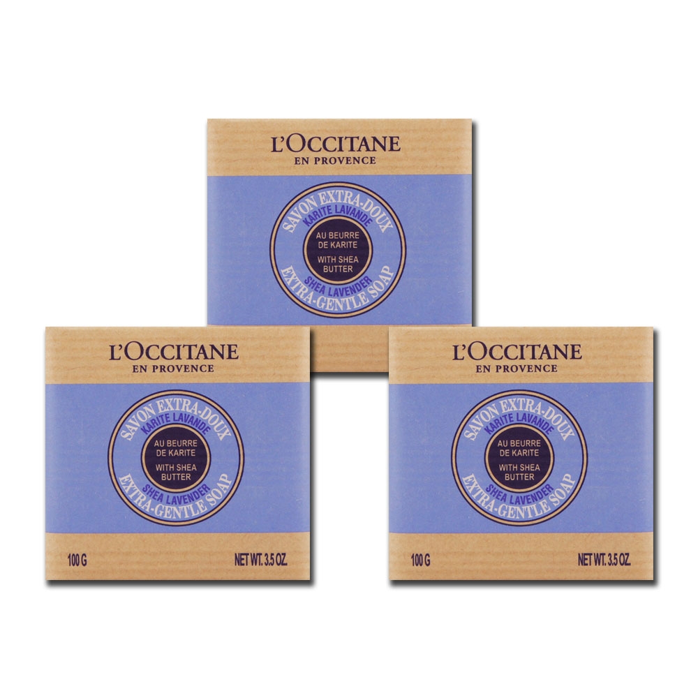 L’OCCITANE 歐舒丹 乳油木薰衣草皂 100g x 3（百貨公司貨）