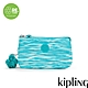 Kipling (網路獨家款) 湖水綠水波紋印花三夾層配件包-CREATIVITY L product thumbnail 1