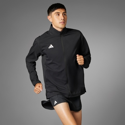 adidas 愛迪達 外套 男款 運動外套 風衣外套 防潑水 國際碼 ADIZERO E JCKT 黑 IT7585 (S2399)