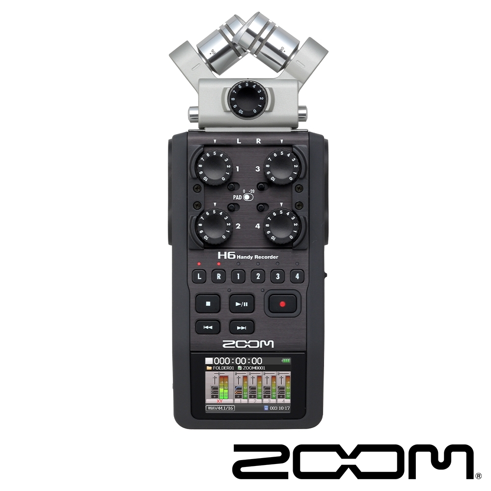 ZOOM H6 手持數位錄音機(黑)-公司貨