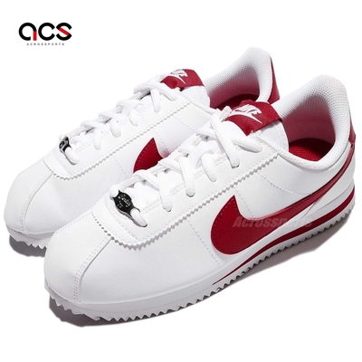 nike 阿甘鞋 cortez basic sl gs 大童 女鞋 白 紅 經典 休閒鞋 復古 皮革 904764-101