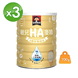 桂格 敏兒HA五種水果麥精(700gx3罐)