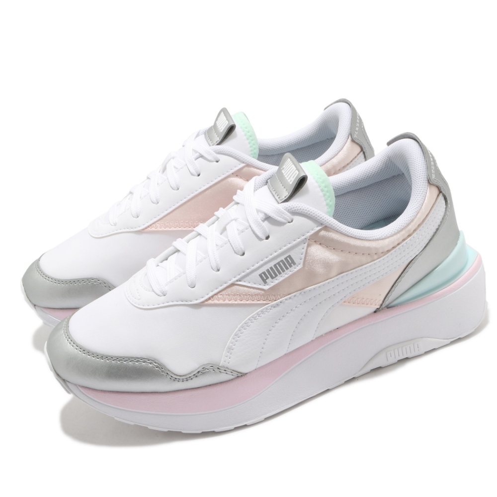 Puma 休閒鞋 Cruise Rider Chrome 女鞋 厚底 增高 流行 穿搭 粉嫩色系 白 粉 38050003