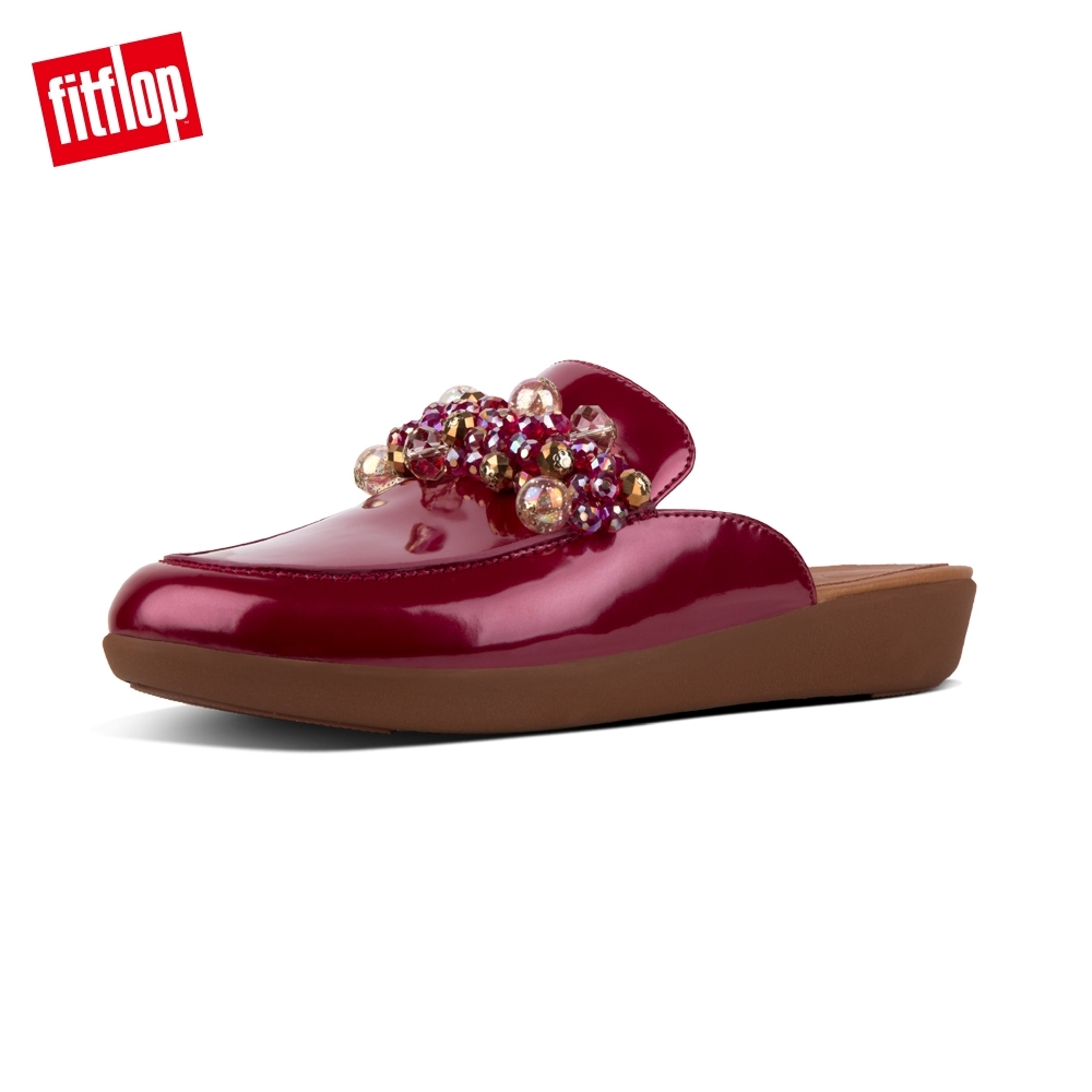 FitFlop SERENE DECO PATENT MULES時尚穆勒鞋