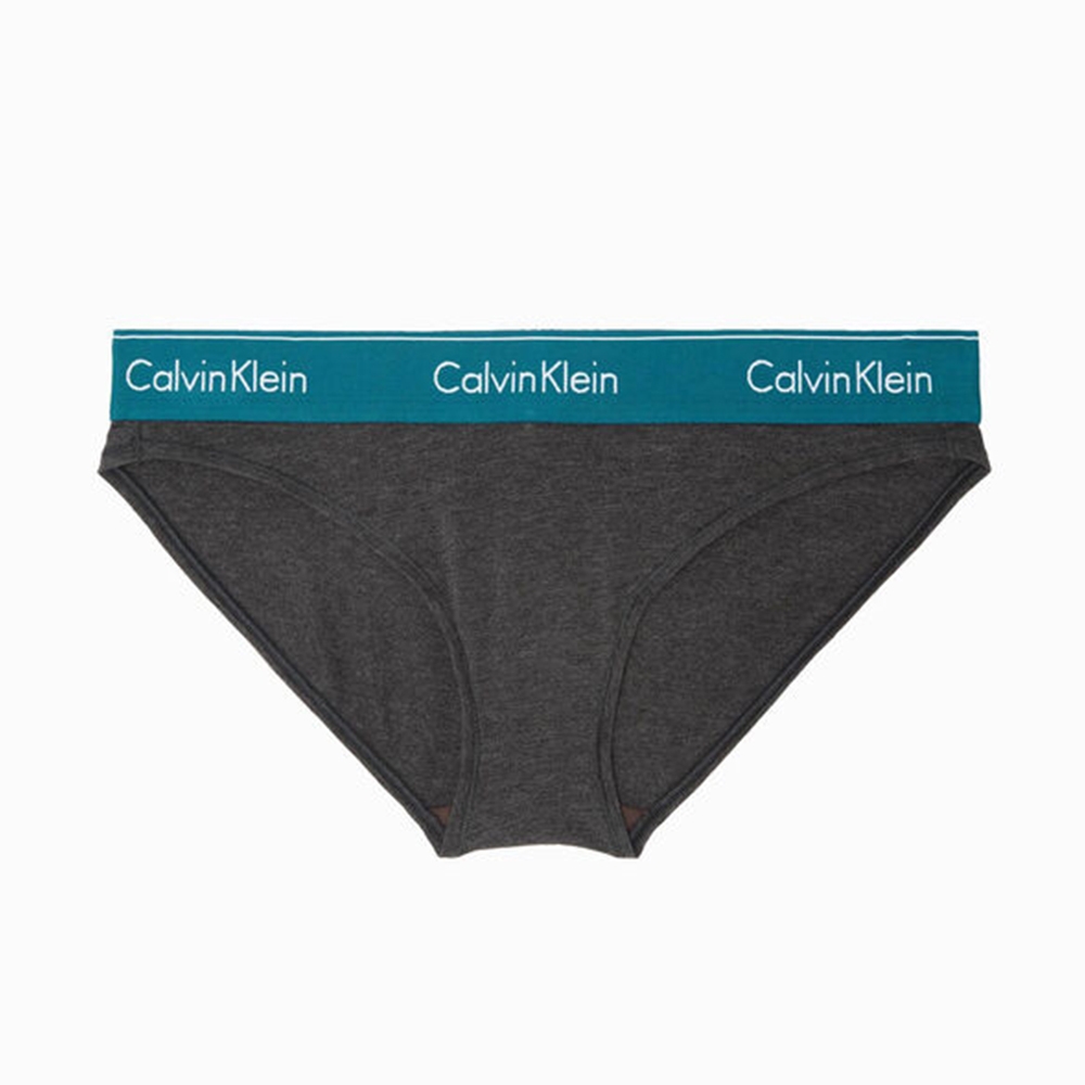 Calvin Klein Modern Cotton Bikini Bottom 寬腰帶棉質三角褲/CK內褲-深灰綠色