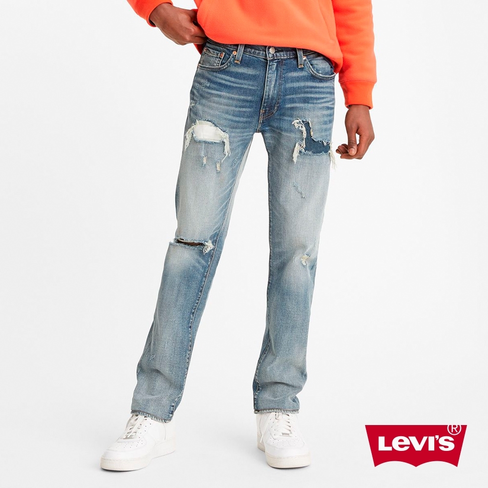 Levis 男款 511低腰修身窄管牛仔褲 精工多重破壞工藝 天絲棉 彈性布料