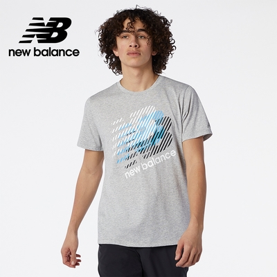 [New Balance]DRY運動短袖上衣_男性_灰色_MT11071AGT