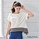 Nautica 女裝 拼接傘狀造型短袖T恤-白色 product thumbnail 1