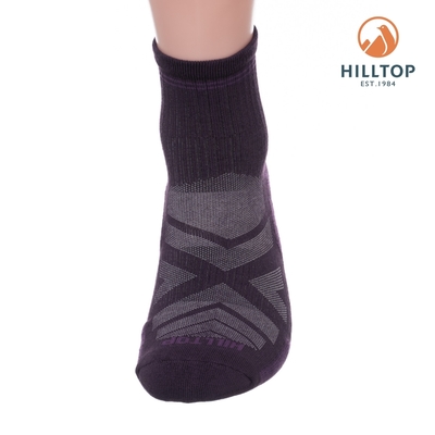 【Hilltop 山頂鳥】POLYGIEN抗菌吸濕快乾多功能彈性健行襪 紫｜PH47XXE6ECJ0