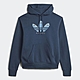 ADIDAS HJ GRAPHIC HOOD 三葉草  男連帽上衣-藍-GL9973 product thumbnail 1