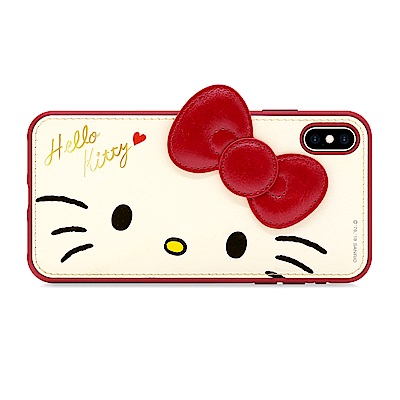 GARMMA Hello Kitty iPhone XR 燙金皮革保護套