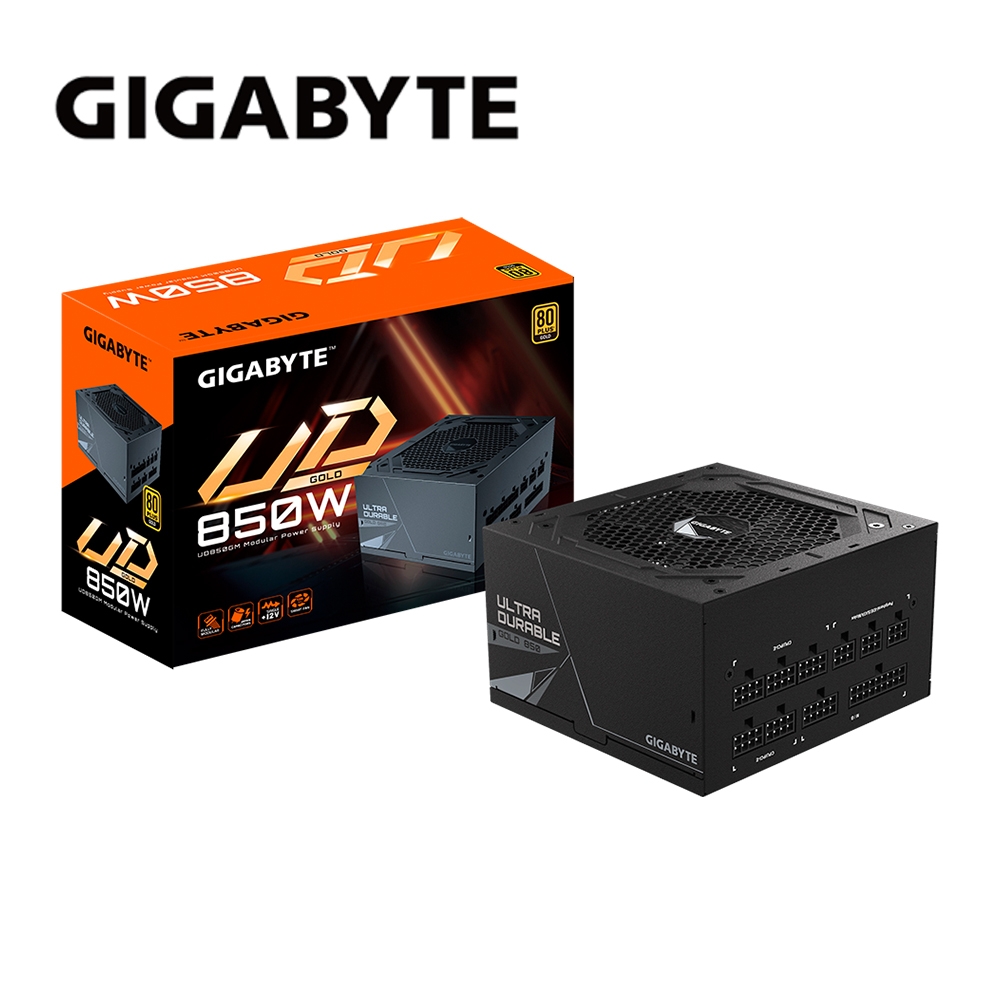 GIGABYTE 技嘉 UD850GM 電源供應器 850W 80 PLUS 金牌 全模組 電源供應器 / 五年保固