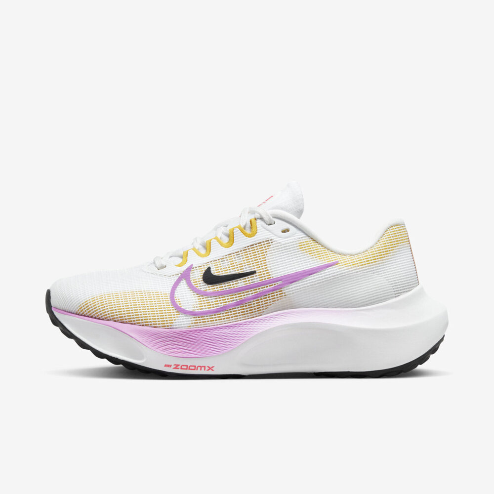 Nike Wmns Zoom Fly 5 DM8974-100 女 慢跑鞋 運動 路跑 輕量 緩震 支撐 白紫黃