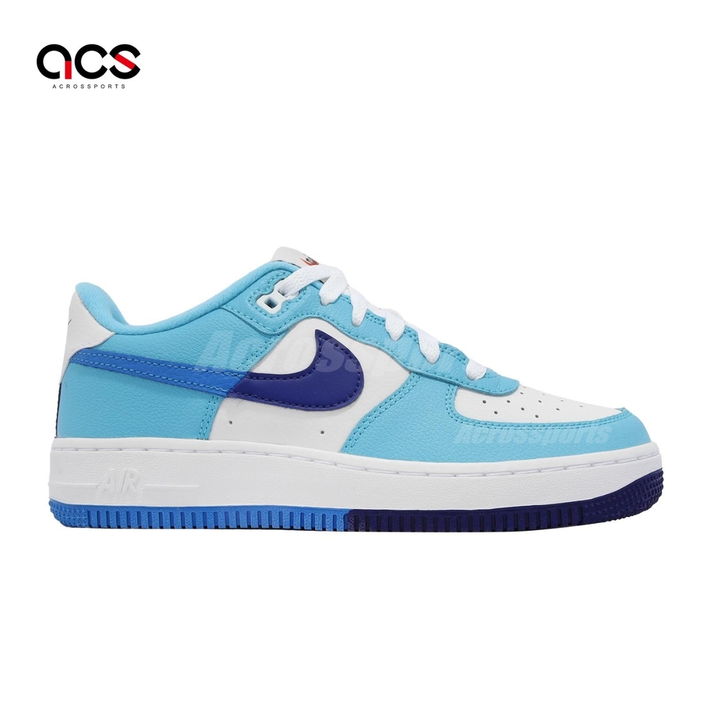 Nike 休閒鞋Air Force 1 LV8 2 GS 女鞋大童鞋白藍皮革AF1 經典DZ2660