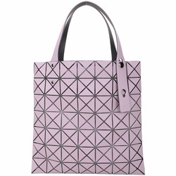 ISSEY MIYAKE PRISM FROST 三宅一生 BAOBAO 7x7 啞光皮幾何手提托特包(紫色)