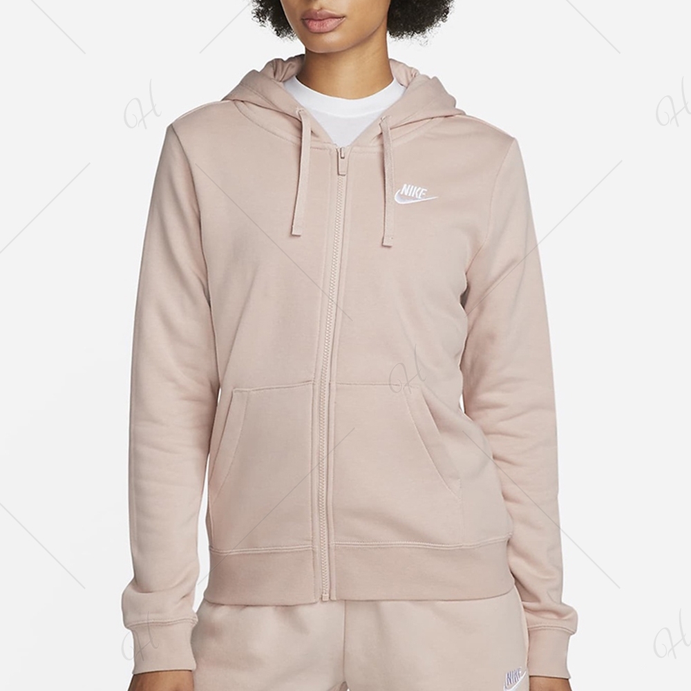 NIKE 耐吉 外套 運動連帽外套 女款 粉 DQ5472-601 AS W NSW CLUB FLC FZ HOODIE ST (3S2741)