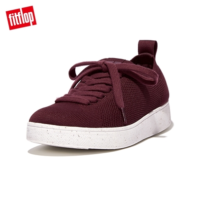 【FitFlop】RALLY e01 MULTI-KNIT TRAINERS 運動風繫帶休閒鞋-女(梅紅色)