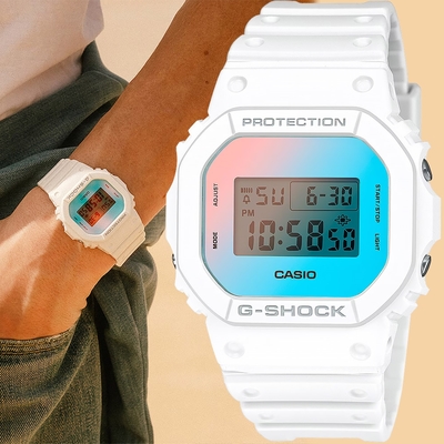 CASIO 卡西歐 G-SHOCK 彩色鏡面方型手錶 電子錶 送禮推薦 DW-5600TL-7