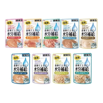 日本AIXIA愛喜雅-水分補給軟包系列 40g x 12入組(下標2件+贈送泰國寵物喝水神仙磚)