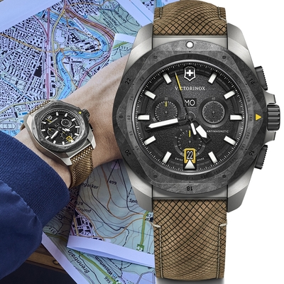 Victorinox 瑞士維氏 I.N.O.X. Chrono 200米防水 碳纖維計時腕錶-43mm(VISA-241988.1)