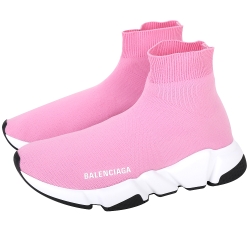 BALENCIAGA Speed Trainer 芭比粉針織襪套式運動鞋