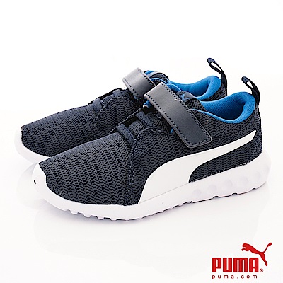PUMA童鞋 輕量針織運動款 ON90565-10藍白(中小童段)