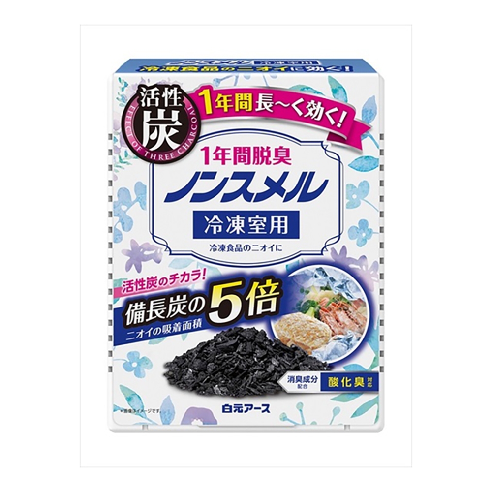 日本【白元】活性碳冰箱除臭劑1年脫臭 冷凍庫用 20g