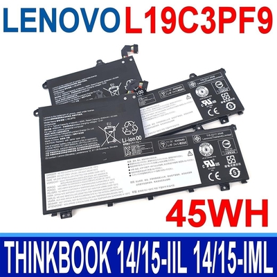 聯想 lenovo l19c3pf9 45wh 電池 thinkbook 14-iil 14-iml 15-iil 15-iml l19c3pf1 l19m3pf0 l19m3pf9 l19m3pf2