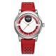 MINI Swiss Watches 石英錶  35mm 紅白雙色錶面 紅色洞洞皮錶帶 product thumbnail 1