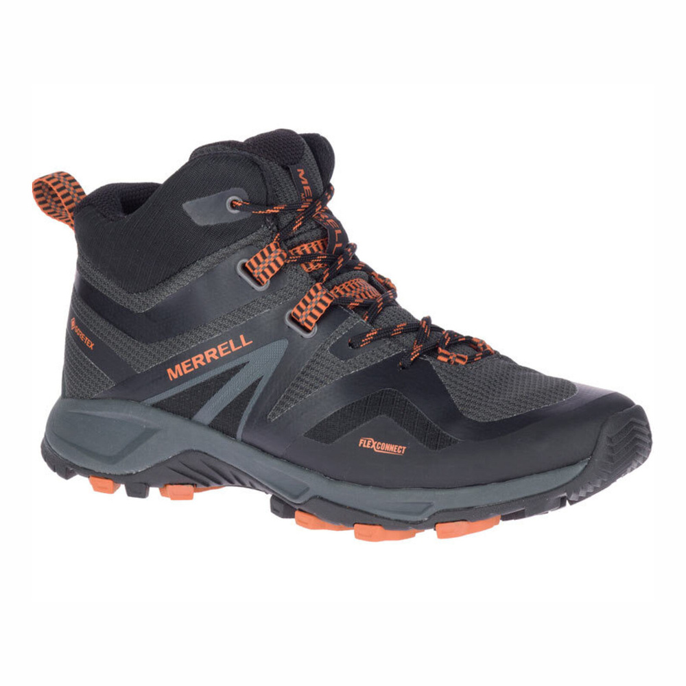 Merrell MQM Flex 2 Mid GTX [ML034225] 男 越野鞋 戶外 登山 防水 中筒 黑 橘