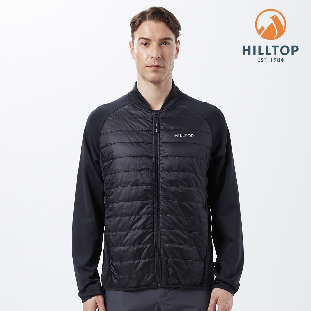 【hilltop山頂鳥】男款PRIMALOFT保暖科技棉刷毛外套H22M01 黑