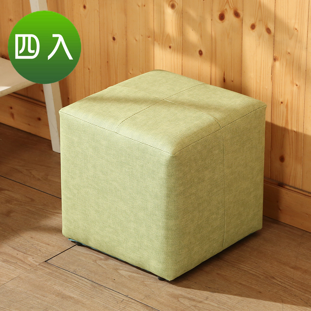 BuyJM粉彩仿布紋皮面沙發椅凳30公分4入-免組 product image 1