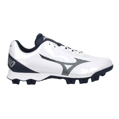 MIZUNO WAVE LIGHTREVO 男棒壘球鞋-3E-寬楦 美津濃 11GP222114 白丈青銀