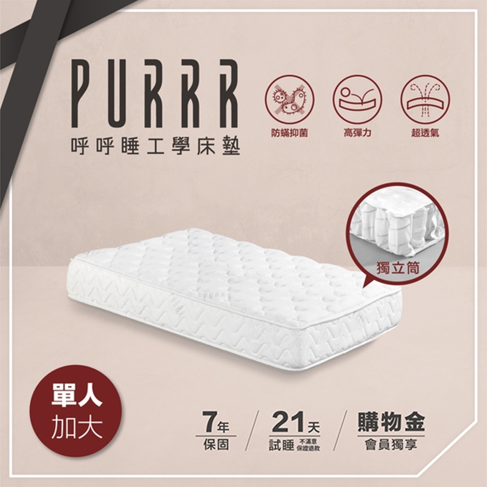 PURRR呼呼睡 | 獨立筒床墊 乳酪系列-單人加大