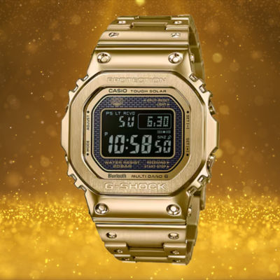 CASIO 卡西歐G-SHOCK GMW-B5000GD-9 搭載藍牙連線功能及世界六局標準電波腕錶/金色 43.2mm