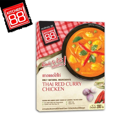 (任選) Kitchen88 泰式紅咖哩雞即食包 200g