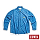EDWIN 橘標 水洗貼袋設計長袖襯衫-男-石洗藍 product thumbnail 1