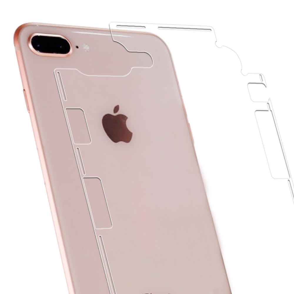 iPhone 8 Plus/iPhone 7 Plus側邊蝶翼加強型防指紋機身背膜(2入)